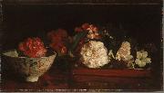 John La Farge Flowers on a Japanese Tray on a Mahogany Table china oil painting reproduction